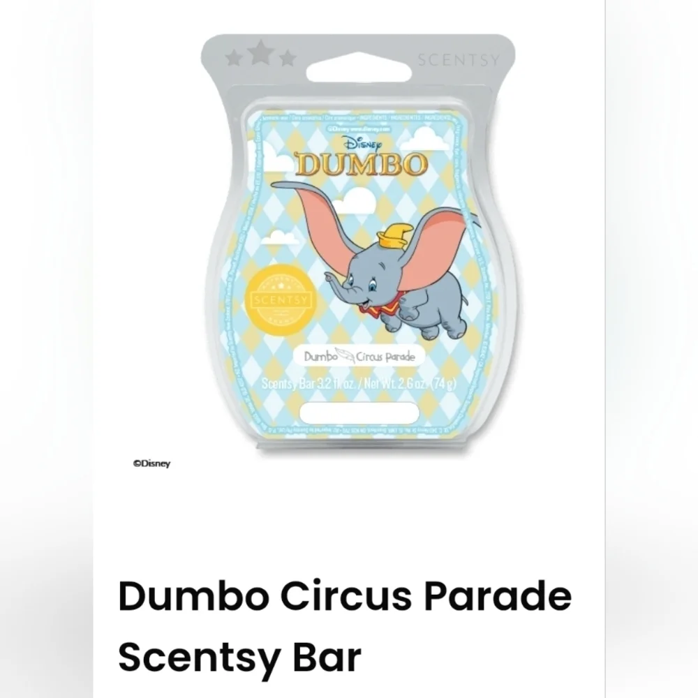 Scentsy Dumbo Circus Parade Sweet Clementine Creamy Peach Mango Vanilla Bean Wax - Picture 1 of 3
